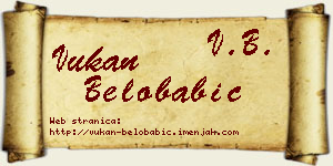 Vukan Belobabić vizit kartica